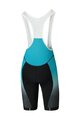 SHIMANO Kurze Fahrradhose mit Trägern - TEAM - Schwarz/Türkis