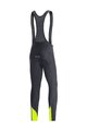 GORE Lange Fahrradhose mit Trägern - C3 THERMO - Schwarz/Gelb