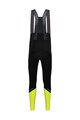 GORE Lange Fahrradhose mit Trägern - SPINSHIFT THERMO - Schwarz/Gelb