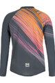 SANTINI Langarm Fahrradtrikot für den Winter - SASSO - Orange/Grau