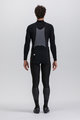 SANTINI Lange Fahrradhose mit Trägern - ADAPT WOOL - Schwarz
