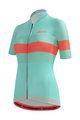 SANTINI Kurzarm Fahrradtrikot - ECOSLEEK BENGAL LADY - Orange/Hellblau