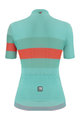 SANTINI Kurzarm Fahrradtrikot - ECOSLEEK BENGAL LADY - Orange/Hellblau