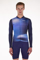 SANTINI Langarm Fahrradtrikot für den Sommer - OMBRA ECO SLEEK  - Blau