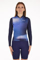 SANTINI Langarm Fahrradtrikot für den Sommer - OMBRA ECO SLEEK  - Blau