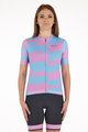 SANTINI Kurzarm Fahrradtrikot - FURIA SMART - Rosa/Türkis