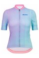 SANTINI Kurzarm Fahrradtrikot - PAWS FORMA - Rosa/Lila