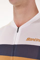 SANTINI Kurzarm Fahrradtrikot - ECO SLEEK NEW BENGAL  - Weiß/Grau