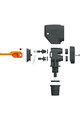 SKS Pumpe - MULTIVALVE EASY HEAD - Schwarz/Orange