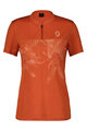 SCOTT Kurzarm Fahrradtrikot - TRAIL FLOW ZIP SS W - Orange