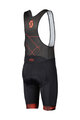 SCOTT Kurze Fahrradhose mit Trägern - TEAM - Schwarz/Rot