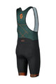 SCOTT Kurze Fahrradhose mit Trägern - TEAM - Grün/Schwarz