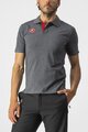 CASTELLI Kurzarm Fahrrad-Shirt - RACE DAY POLO - Grau