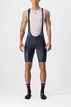 CASTELLI Kurze Fahrradhose mit Trägern - ENTRATA - Blau