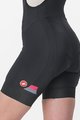 CASTELLI Kurze Fahrradhose mit Trägern - PRIMA - Schwarz/Rosa