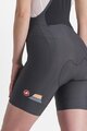 CASTELLI Kurze Fahrradhose mit Trägern - PRIMA - Grau/Orange
