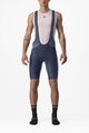 CASTELLI Kurze Fahrradhose mit Trägern - ENDURANCE 3 - Blau
