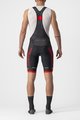 CASTELLI Kurze Fahrradhose mit Trägern - COMPETIZIONE KIT - Schwarz/Rot