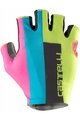 CASTELLI Fingerlose Fahrradhandschuhe - COMPETIZIONE 2 - Hellgrün/Blau/Rosa