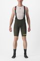 CASTELLI Kurze Fahrradhose mit Trägern - PREMIO BLACK LTD EDITION - Grün/Hellgrün