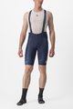 CASTELLI Kurze Fahrradhose mit Trägern - FREE AERO RC KIT - Blau/Weiß