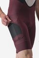 CASTELLI Kurze Fahrradhose mit Trägern - UNLIMITED CARGO - bordeaux
