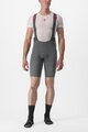 CASTELLI Kurze Fahrradhose mit Trägern - PREMIO BLACK - Grau