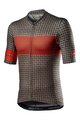 CASTELLI Kurzarm Fahrradtrikot - MAISON - Braun/Orange