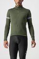 CASTELLI Langarm Fahrradtrikot für den Winter - FONDO - Grün