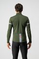 CASTELLI Langarm Fahrradtrikot für den Winter - FONDO - Grün