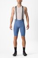 CASTELLI Kurze Fahrradhose mit Trägern - FREE AERO RC - Hellblau