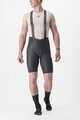 CASTELLI Kurze Fahrradhose mit Trägern - FREE UNLIMITED - Grau