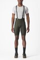 CASTELLI Kurze Fahrradhose mit Trägern - FREE UNLIMITED - Grün