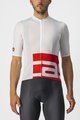 CASTELLI Kurzarm Fahrradtrikot - DOWNTOWN - Weiß/Rot