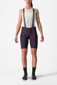 CASTELLI Kurze Fahrradhose mit Trägern - FREE AERO RC W - Lila