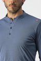 CASTELLI Langarm Fahrrad-Shirt - TECH 2 HENLEY - Blau