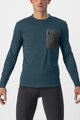 CASTELLI Langarm Fahrradtrikot für den Winter - UNLIMITED MERINO - Blau/Grün