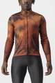 CASTELLI Langarm Fahrradtrikot für den Winter - VENTAGLIO - Braun/Orange