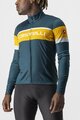 CASTELLI Langarm Fahrradtrikot für den Winter - PASSISTA - Grün/Blau/Gelb