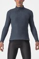 CASTELLI Langarm Fahrrad-Shirt - COLD DAYS 2ND LAYER - Grau/Blau