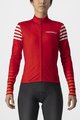 CASTELLI Langarm Fahrradtrikot für den Winter - AUTUNNO - Rot