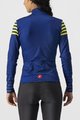 CASTELLI Langarm Fahrradtrikot für den Winter - AUTUNNO - Blau