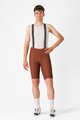 CASTELLI Kurze Fahrradhose mit Trägern - ESPRESSO - Rot
