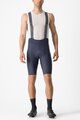 CASTELLI Kurze Fahrradhose mit Trägern - Blau