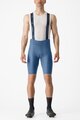 CASTELLI Kurze Fahrradhose mit Trägern - ESPRESSO - Blau