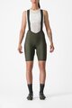 CASTELLI Kurze Fahrradhose mit Trägern - ESPRESSO W DT - Grün