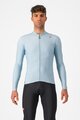 CASTELLI Langarm Fahrradtrikot für den Winter - ESPRESSO THERMAL - Hellblau