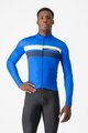 CASTELLI Langarm Fahrradtrikot für den Winter - LINEARE - Blau