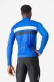 CASTELLI Langarm Fahrradtrikot für den Winter - LINEARE - Blau