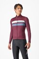 CASTELLI Langarm Fahrradtrikot für den Winter - LINEARE - bordeaux